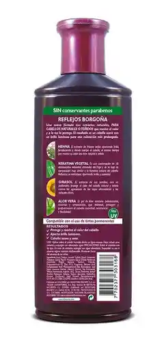 Naturaleza y Vida Shampoo Henna Reflejos Borgoña