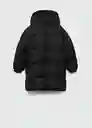 Abrigo Anorak Amerlong Negro Talla 08 Niños Mango