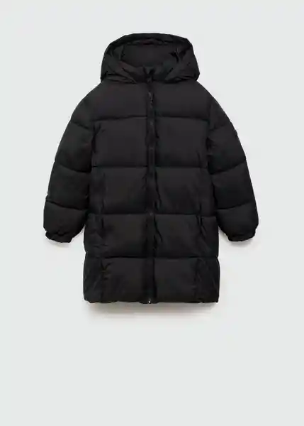 Abrigo Anorak Amerlong Negro Talla 08 Niños Mango