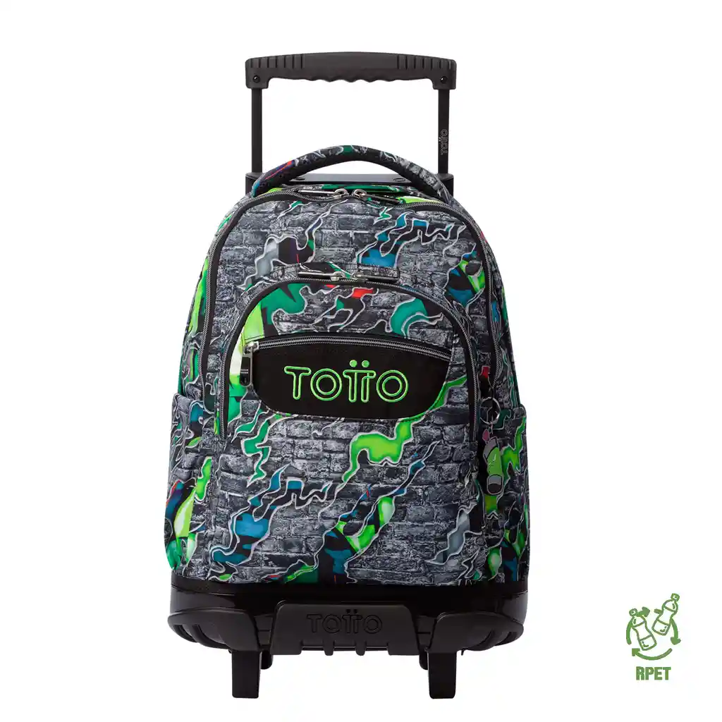 Morral Ruedas Niño Porta Pc 15.4" Bomper Renglon Gris