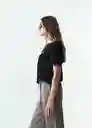 Camiseta Mujer Negro Puro Ultraoscuro Talla S 403G041 Naf Naf