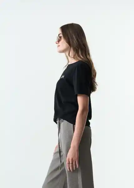 Camiseta Mujer Negro Puro Ultraoscuro Talla S 403G041 Naf Naf