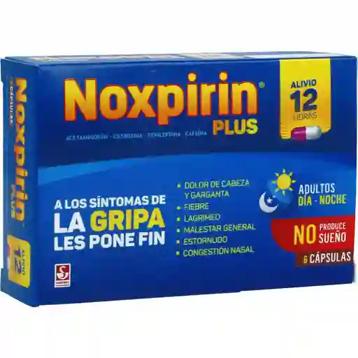 Noxpirin Plus Acetaminofen-Cetirizina-Fenilefrina-Cafeina.