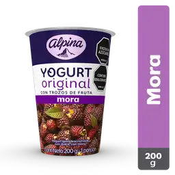 Alpina Yogurt Original Sabor a Mora con Trozos de Fruta