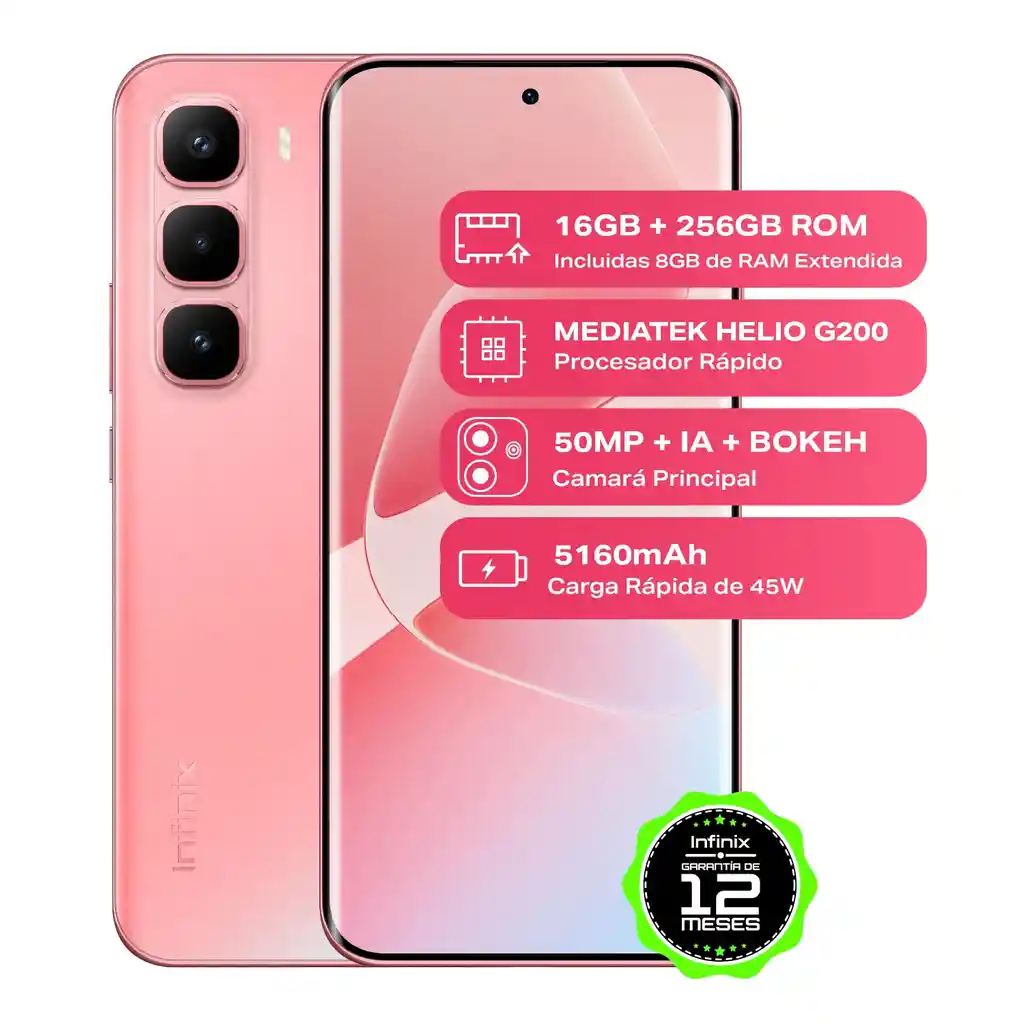 Celular Infinix Hot 60 Pro+ 8gb Ram / 256gb Rosado