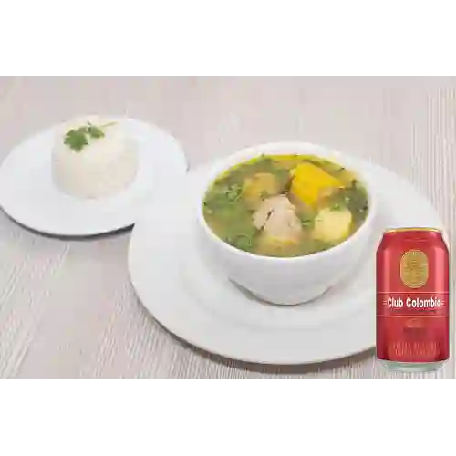 Combo Sopa de Pollo + Club col. Roja Lta 330ml