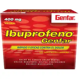 Genfar Ibuprofeno Blister  Tabletas Recubiertas (400 mg)