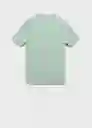 Camiseta Tricot Andrew Turquesa Talla L Hombre Mango