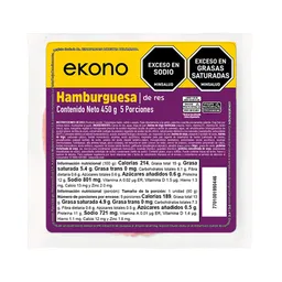 Hamburguesa de Res Ekono