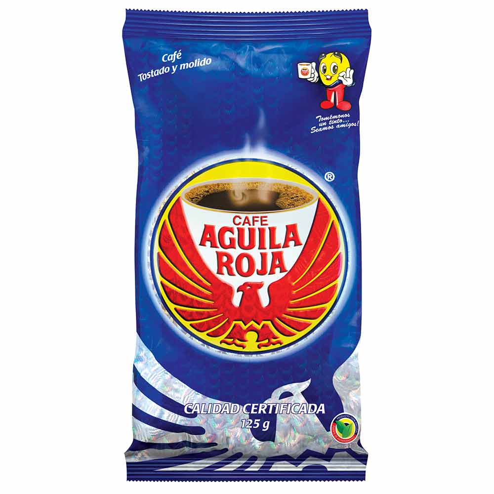 Aguila Roja Café Tostado y Molido de Calidad Certificada 125 g