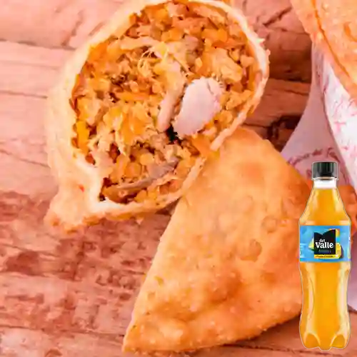 Empanada de Lechona +Del Valle Fresh Citrus 400ml