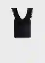 Top Juana Negro Talla S Mujer Mango