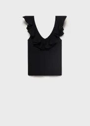 Top Juana Negro Talla S Mujer Mango