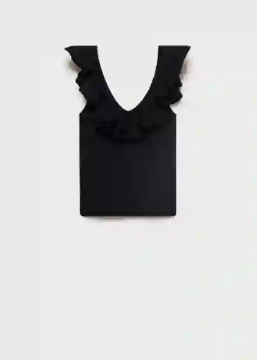 Top Juana Negro Talla S Mujer Mango