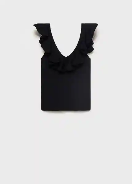 Top Juana Negro Talla S Mujer Mango