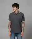Camiseta Polo Iconica Gris Grafito Ultraoscuro T L 34732 Rifle