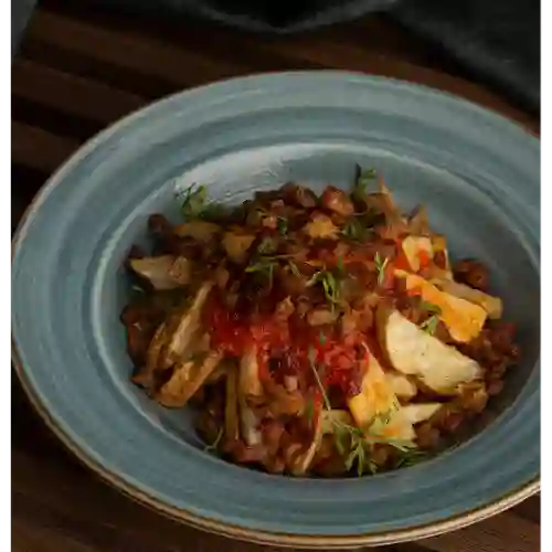 Papitas Pork Belly Acevichadas