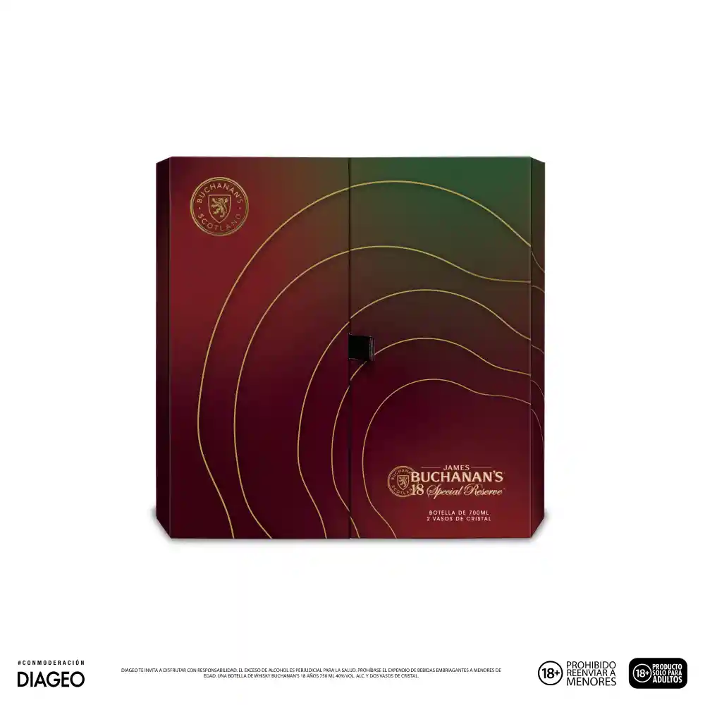 Buchanans Whisky 18 Años + Buchanans Vaso