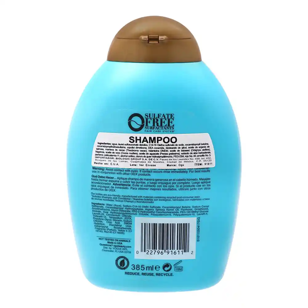 Organix Shampoo Renewing Aceite de Argán de Marruecos