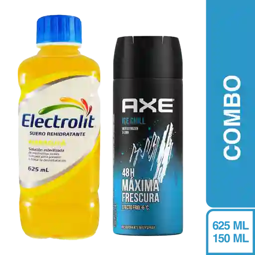 Axe Desodorante Ice Chill + Electrolit Rehidratante Maracuyá