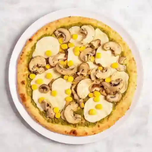 Pizza Pollo y champiñones