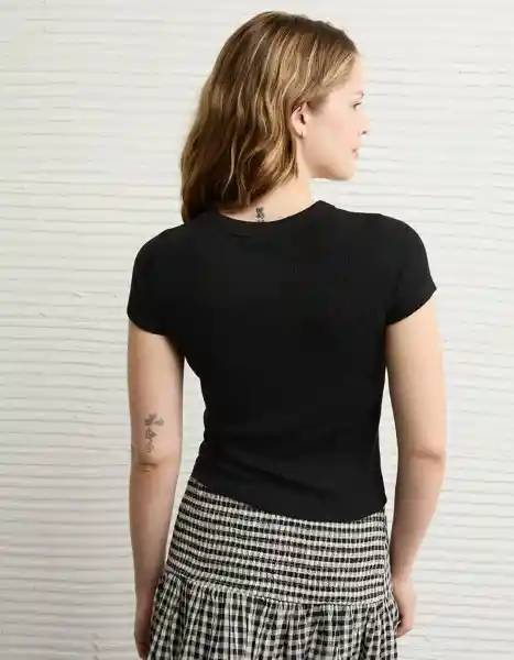 Camiseta Mujer Negro Talla Large 1117073 American Eagle