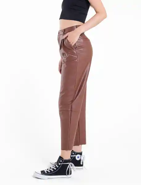 Pantalon Celicio Mujer Café Raíz Oscuro Talla 4 Naf Naf