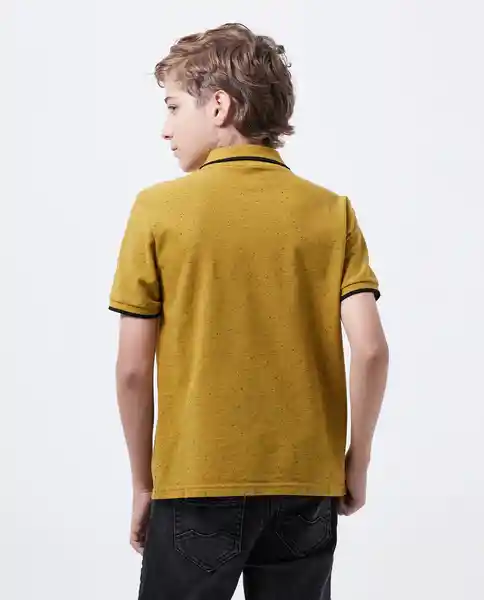 Camiseta Detail Knob Polo Neps Amarillo Ópaco Oscuro 4 Chevignon