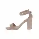 Sandalias Tacón Cairo Beige Talla 40