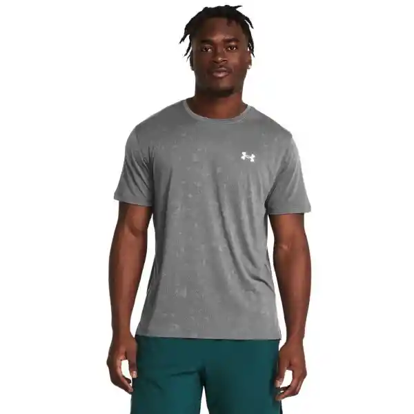 Under Armour Camiseta Streaker Splatter Hombre Gris Talla SM