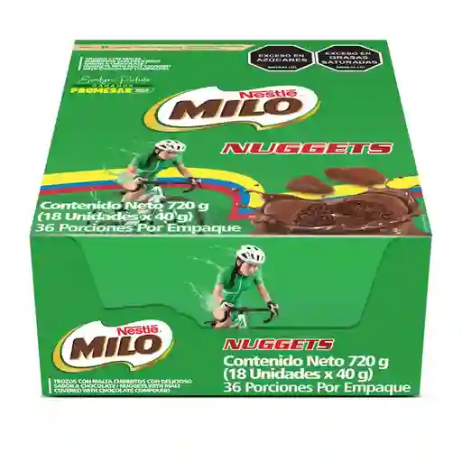 Milo Nugget Cubiertos Con Sabor a Chocolate 20 g x 18 Und