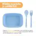 Disney Contenedor Alimentos Doble Capa Lilo & Stitch Azul 980 mL