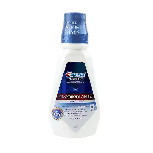 Crest Enjuague Bucal Glamorous White 3D 473 mL