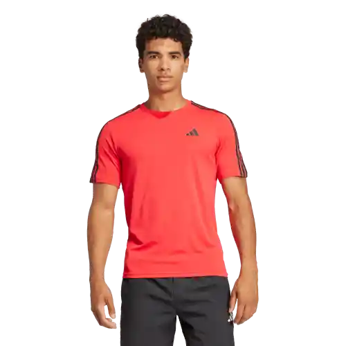 Adidas Camiseta Tr-Es Base 3S Manga Corta de Hombre Rojo XL