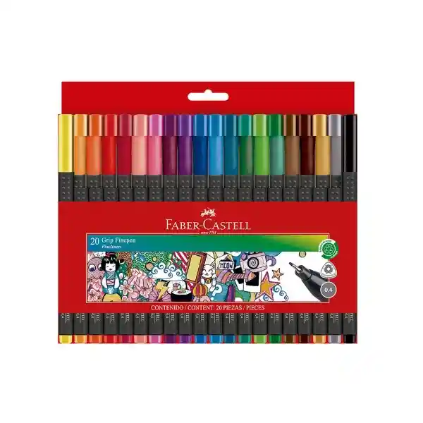 Faber-Castell Grip Finepen Cartón X20 32460