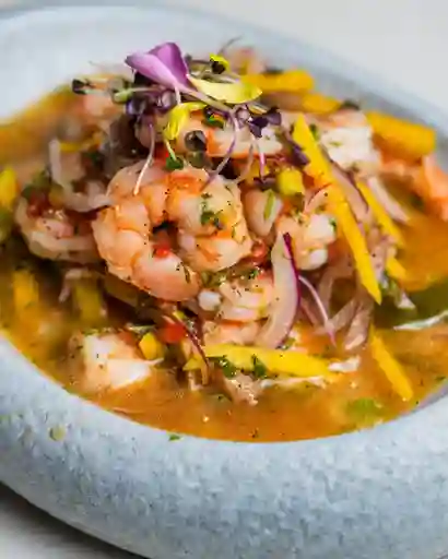 Ceviche de Camarón y Mango