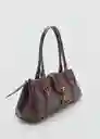 Bolso M Amazona Chocolate Talla 99 Mujer Mango