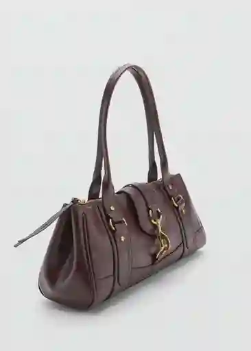Bolso M Amazona Chocolate Talla 99 Mujer Mango
