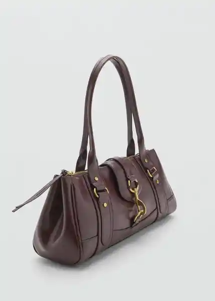 Bolso M Amazona Chocolate Talla 99 Mujer Mango