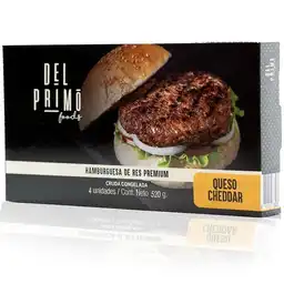 Del Primo Carne de Hamburguesa de Res Queso Cheddard