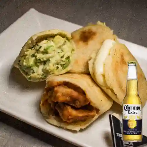 Combo Las Venecas + Cerveza Corona Bot. 355ml