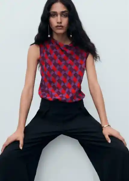 Blusa Martina Violeta Talla S Mujer Mango