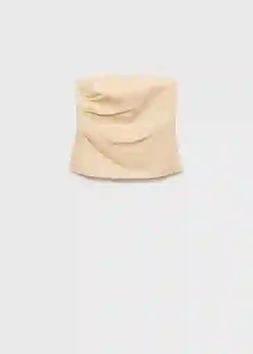 Top Fiona Amarillo Pastel Talla M Mujer Mango
