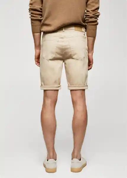 Bermuda Nepto Beige Talla 36 Hombre Mango