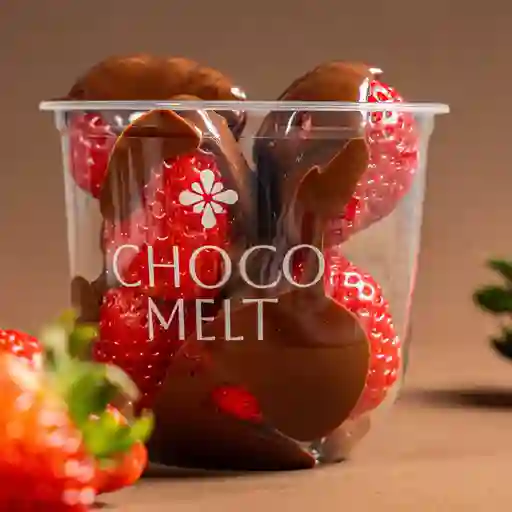 Fresas con chocolate oscuro