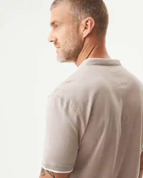 Camiseta Neru Polo Neck Beige Atmósfera Medio T XL Chevignon