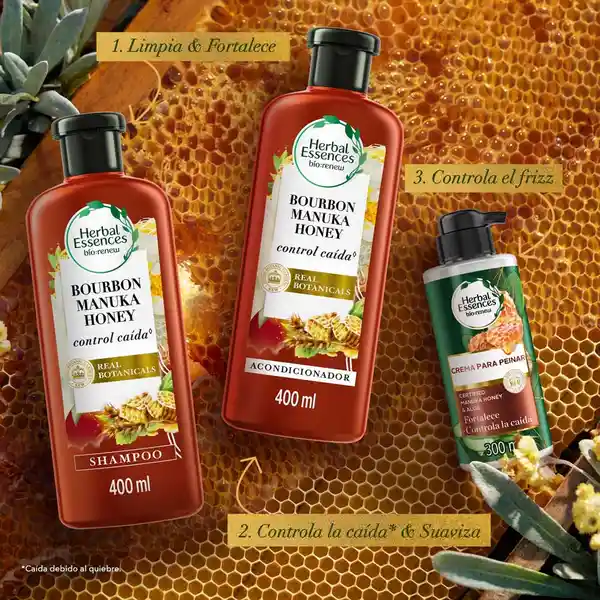 Acondicionador Herbal Essences Bio:Renew Bourbon Miel de Manuka Rinse 400 ml