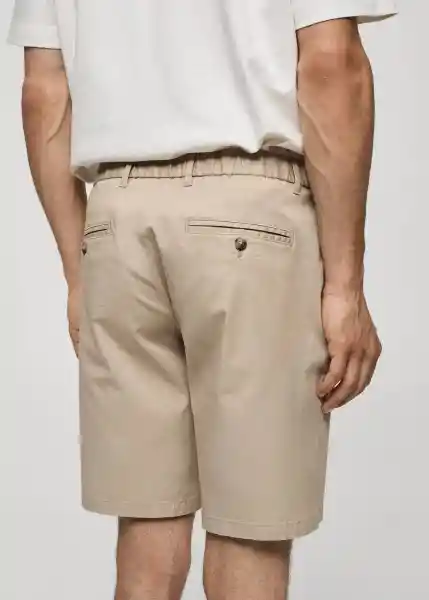 Bermuda Gracia Beige Talla 38 Hombre Mango