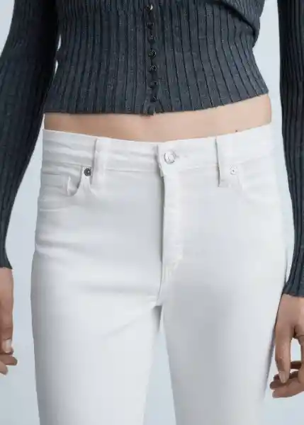 Jean Isa Blanco Talla 46 Mujer Mango