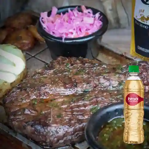 Combo Churrasco + Brisa Saborizada Manzana 600ML